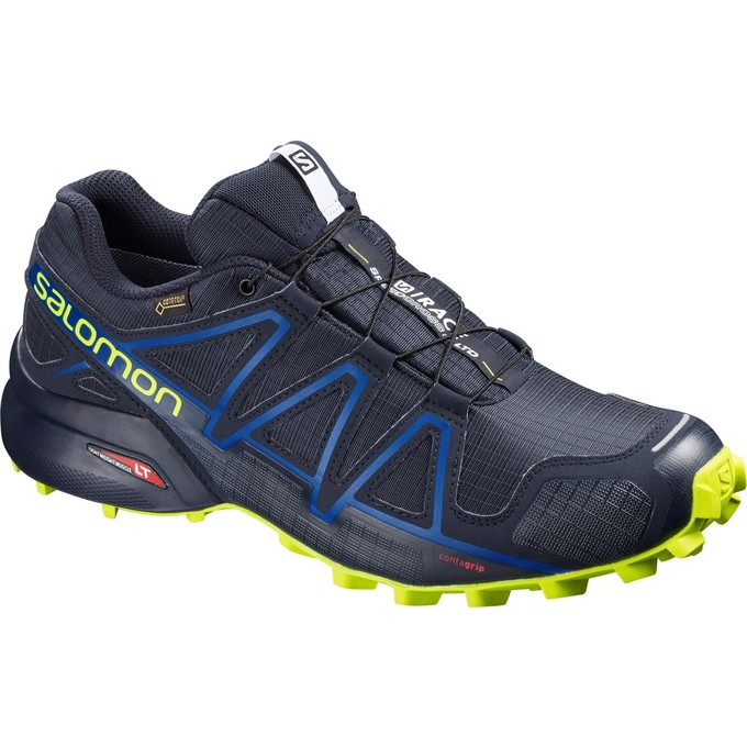 Chaussures De Trail Running Salomon Homme Bleu Marine - Salomon SPEEDCROSS 4 GTX® S/RACE LTD - Franc